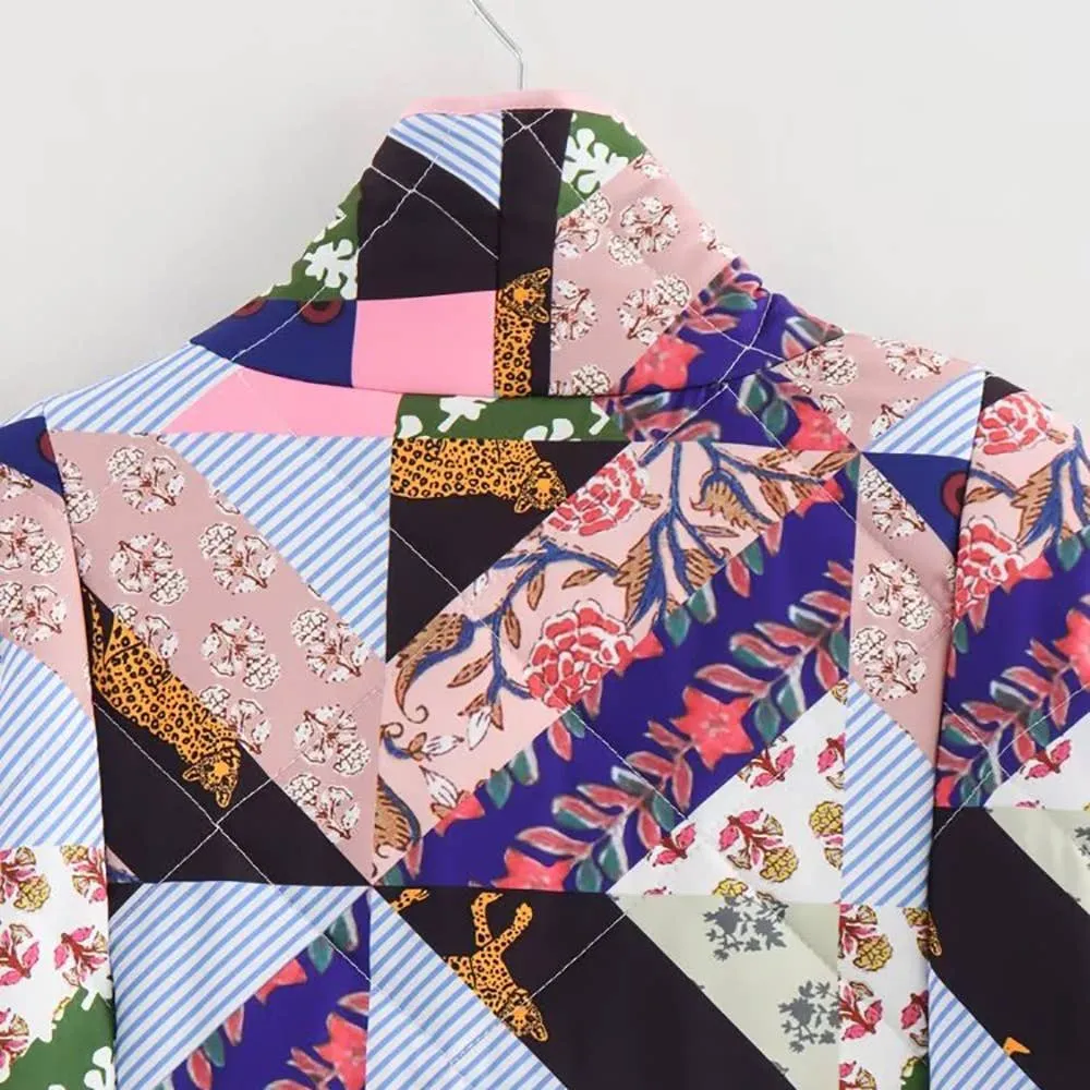 Unique Bohemian Patchwork Quilted Jacket