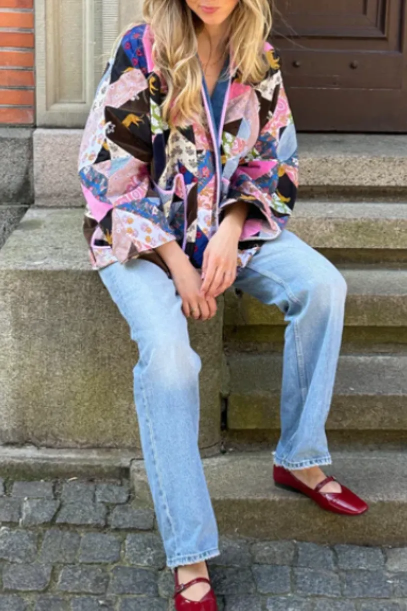 Unique Bohemian Patchwork Quilted Jacket