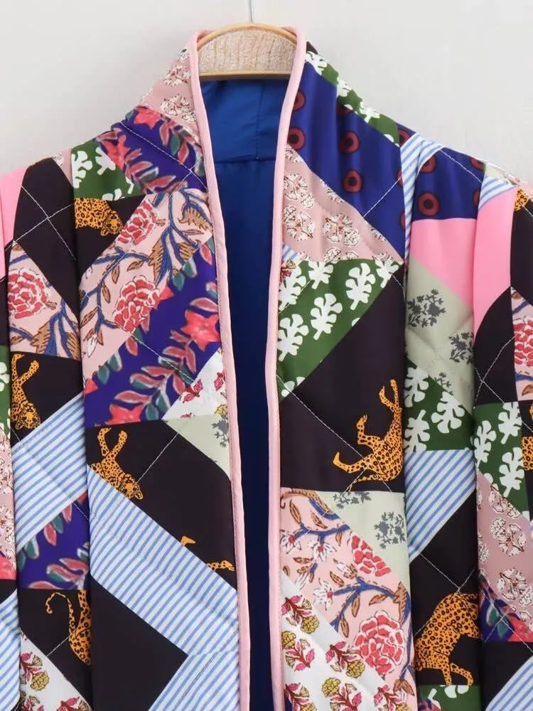 Unique Bohemian Patchwork Quilted Jacket