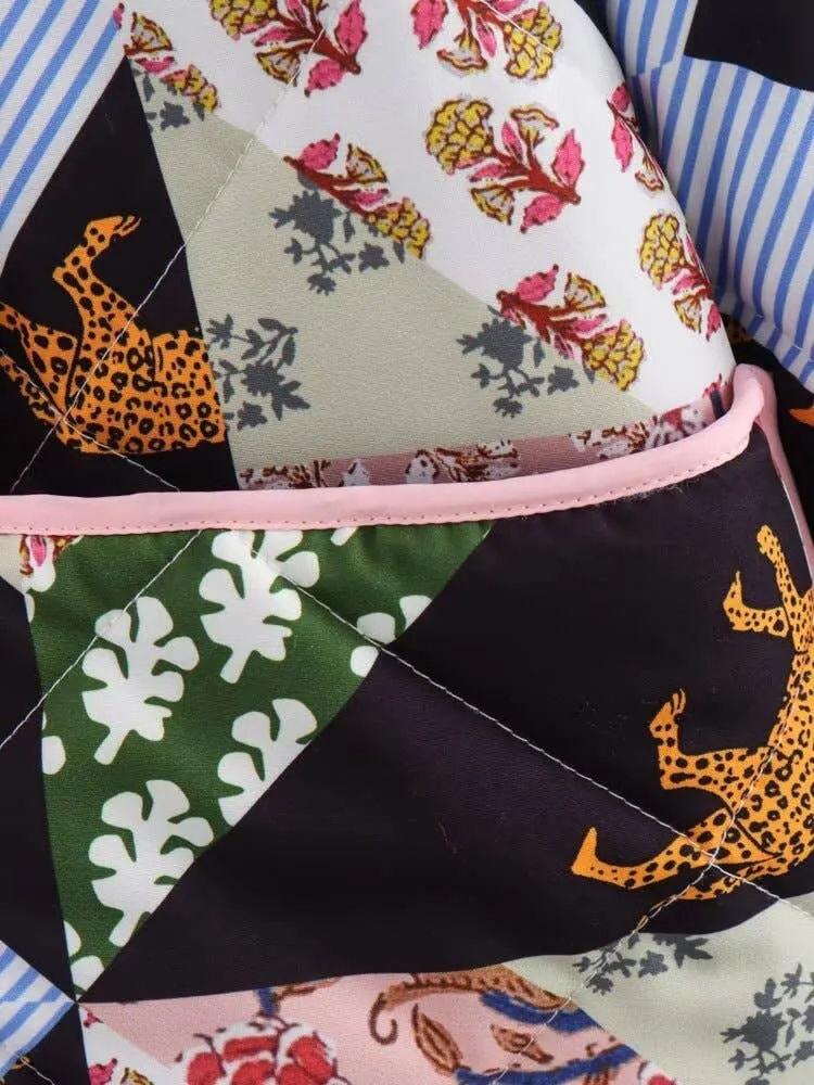 Unique Bohemian Patchwork Quilted Jacket