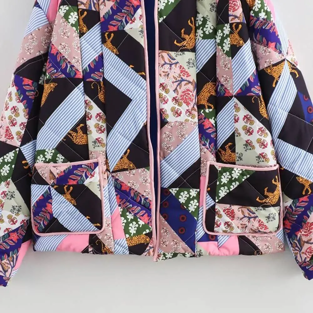 Unique Bohemian Patchwork Quilted Jacket