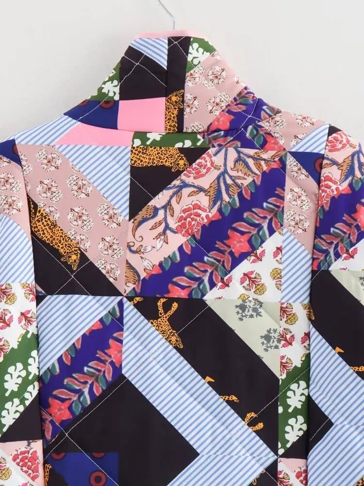 Unique Bohemian Patchwork Quilted Jacket