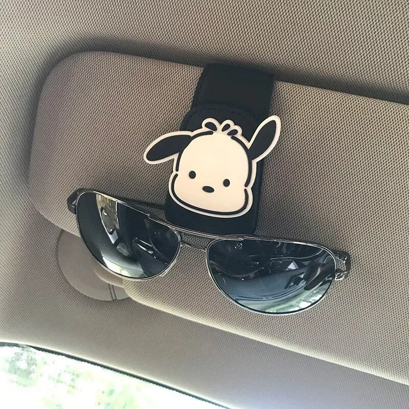 Universal Cartoon Car Visor Sunglasses Case & Clip