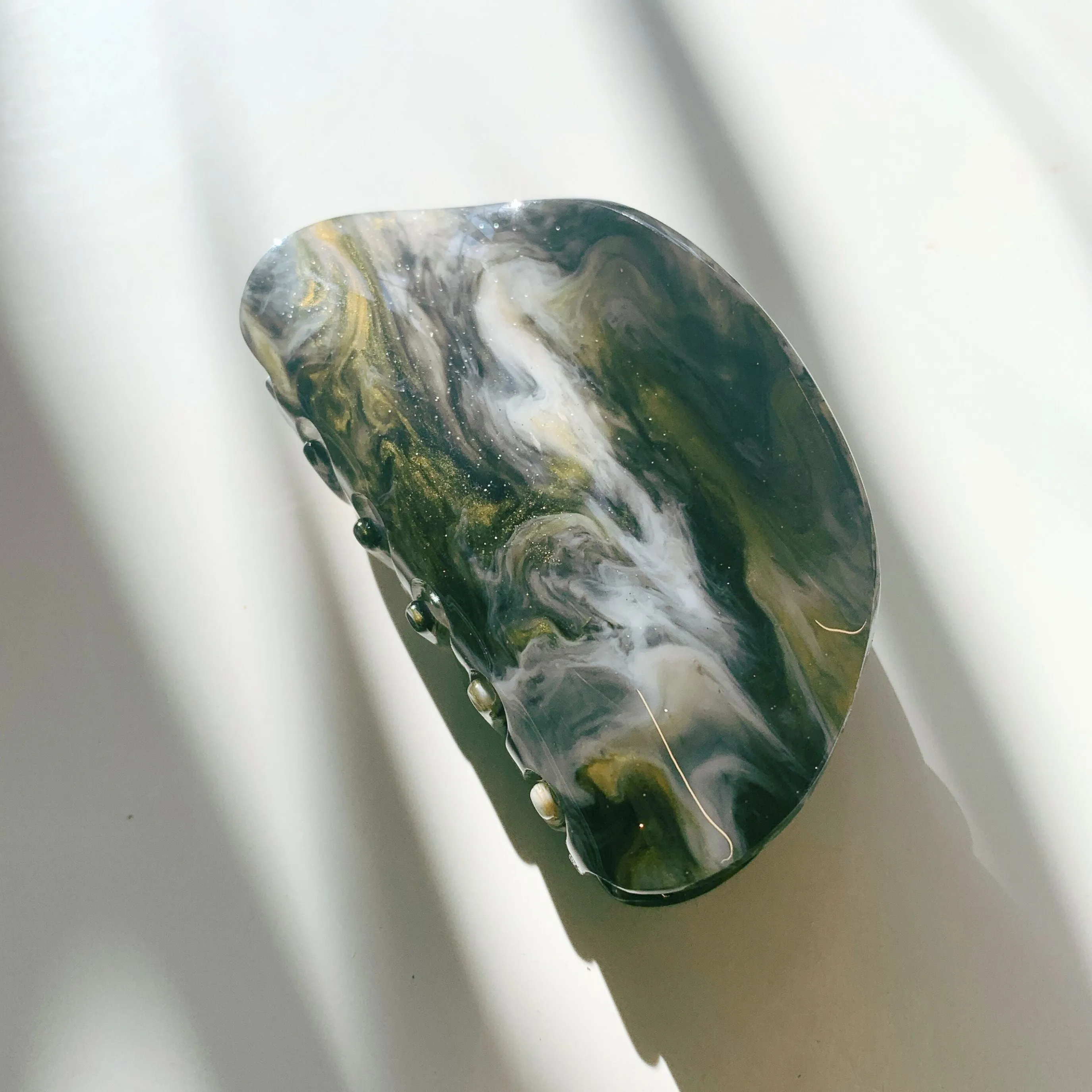 Velvet Claws Black Nebula Hair Clip  | Claw Clip in Velvet Travel Bag