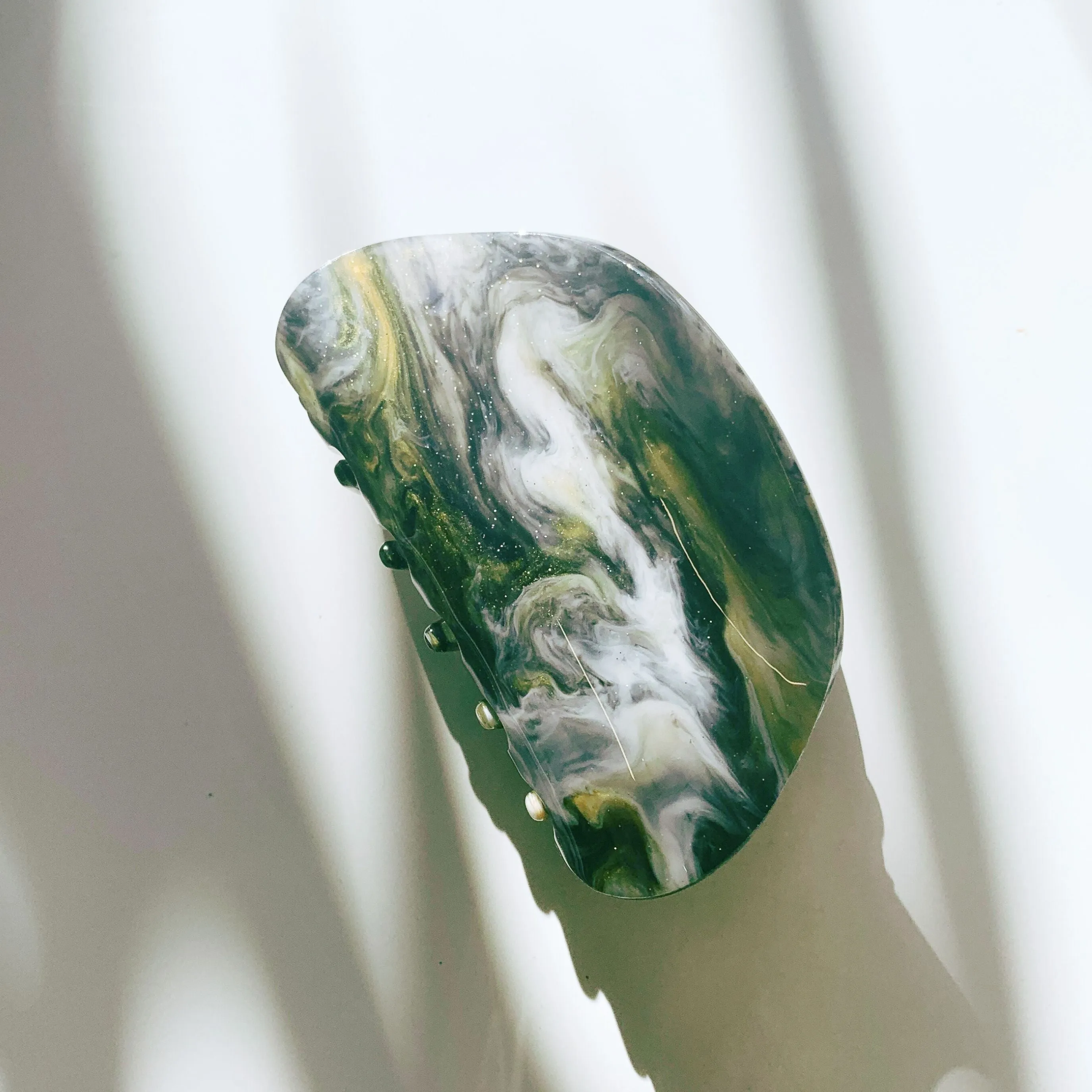 Velvet Claws Black Nebula Hair Clip  | Claw Clip in Velvet Travel Bag
