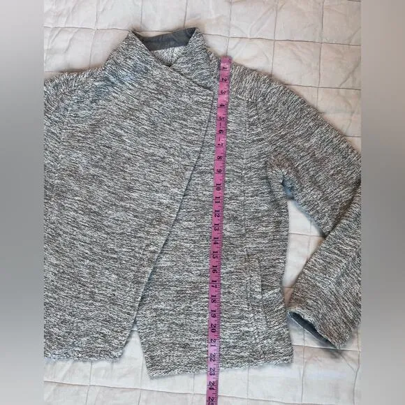 Vince Marled Grey Open Front Cardigan Lagenlook Bohemian - Medium