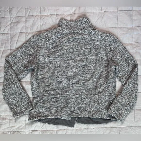 Vince Marled Grey Open Front Cardigan Lagenlook Bohemian - Medium