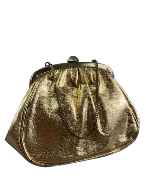 Vintage 1960's Metallic Gold Evening Bag