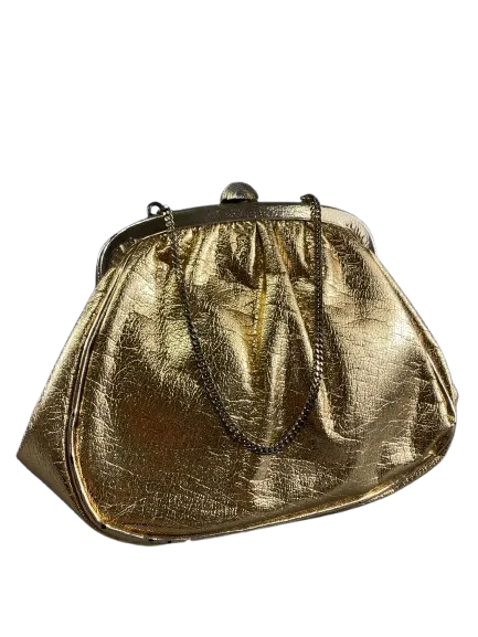Vintage 1960's Metallic Gold Evening Bag