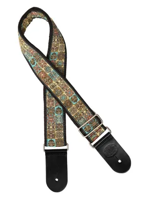 Vintage Jacquard Strap Multi Colour - Yellow/Blue