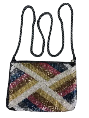 Vintage Multi-Colour Beaded Small Evening Bag