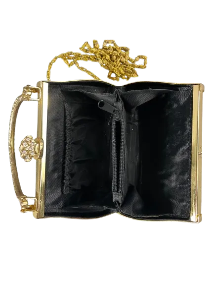 Vintage Silver & Gold Glitter Tiny Evening Bag