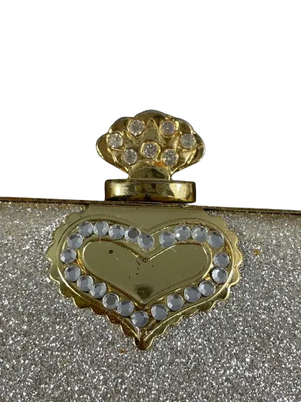 Vintage Silver & Gold Glitter Tiny Evening Bag