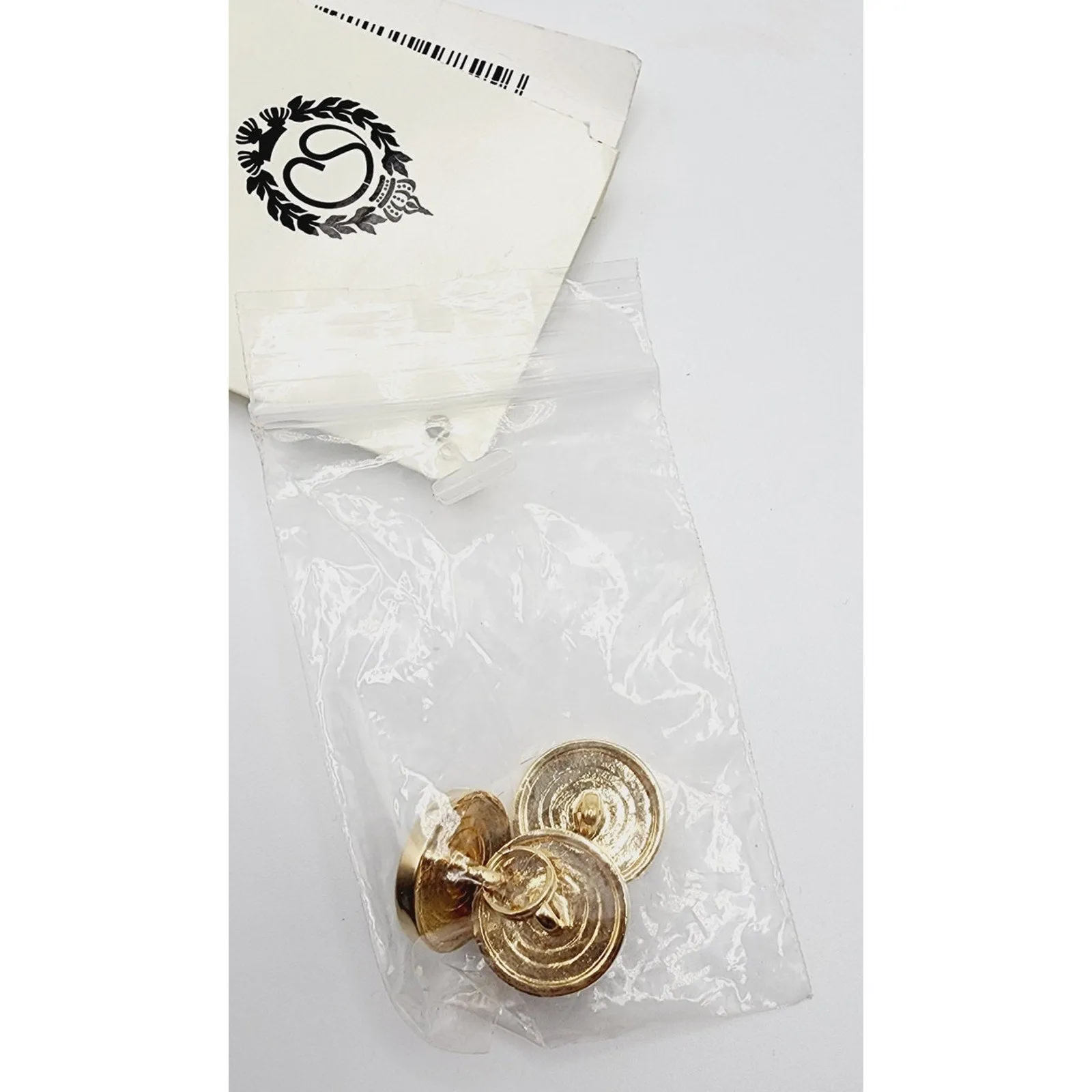 Vintage St John Sport Buttons Gold & Black /NEW IN BAG deadstock