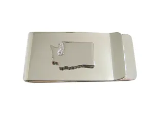 Washington State Map Shape Money Clip