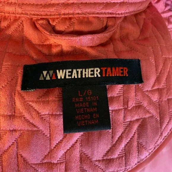Weather Tamer sz. Large quilted jacket career coastal, sophisticated, chic #3688
