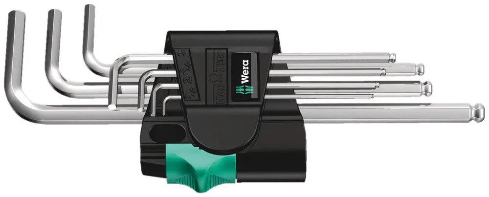 Wera 05022181001 950/7 Hex-Plus 1 L-key set, metric, chrome-plated, 7 pieces