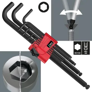 Wera Hex Key Set 950/9 Hex Plus 6 SB L-Key Set Metric BlackLaser 9 Piece 1.5-10mm