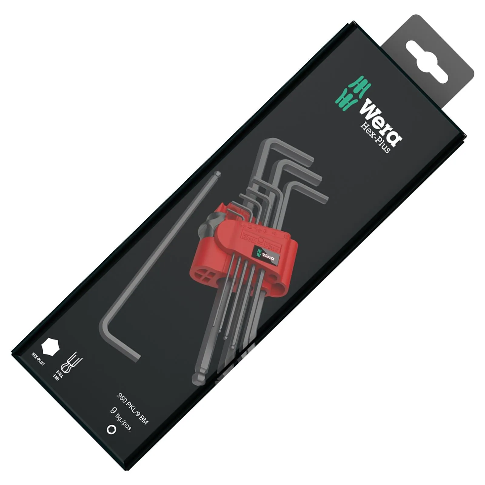 Wera Hex Key Set 950/9 Hex Plus 6 SB L-Key Set Metric BlackLaser 9 Piece 1.5-10mm