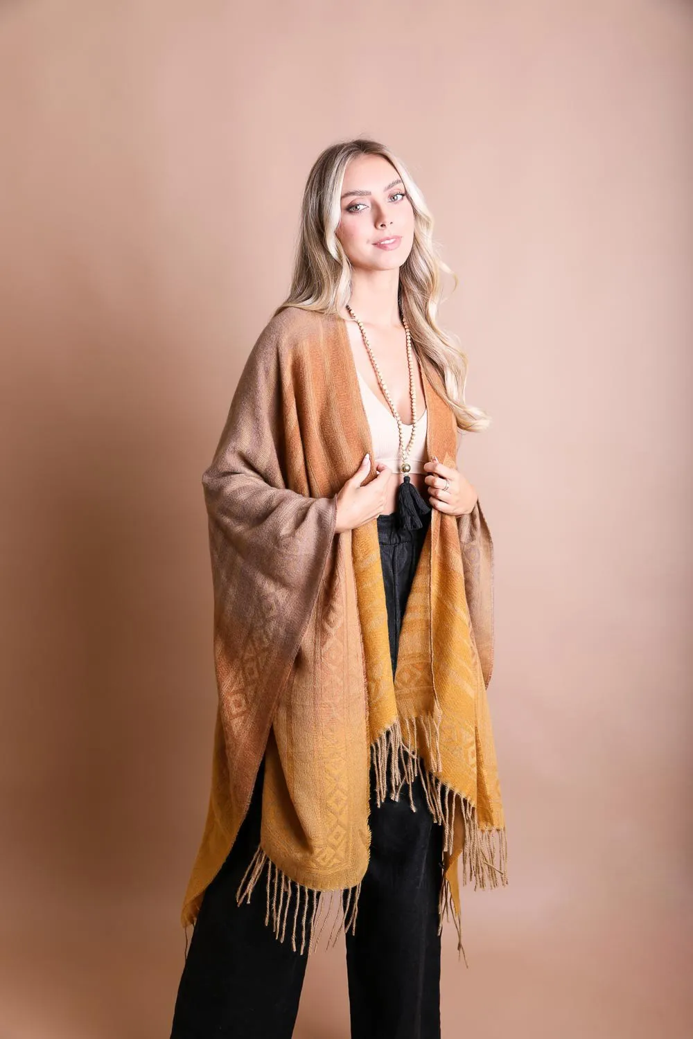 Western Style Colorblend Tassel Serape