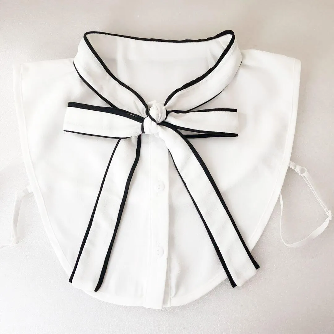 White Bow Collar