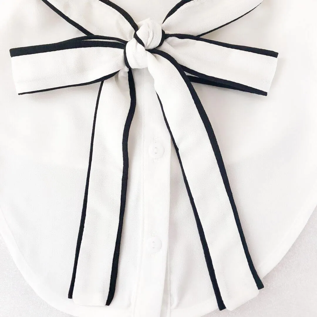 White Bow Collar