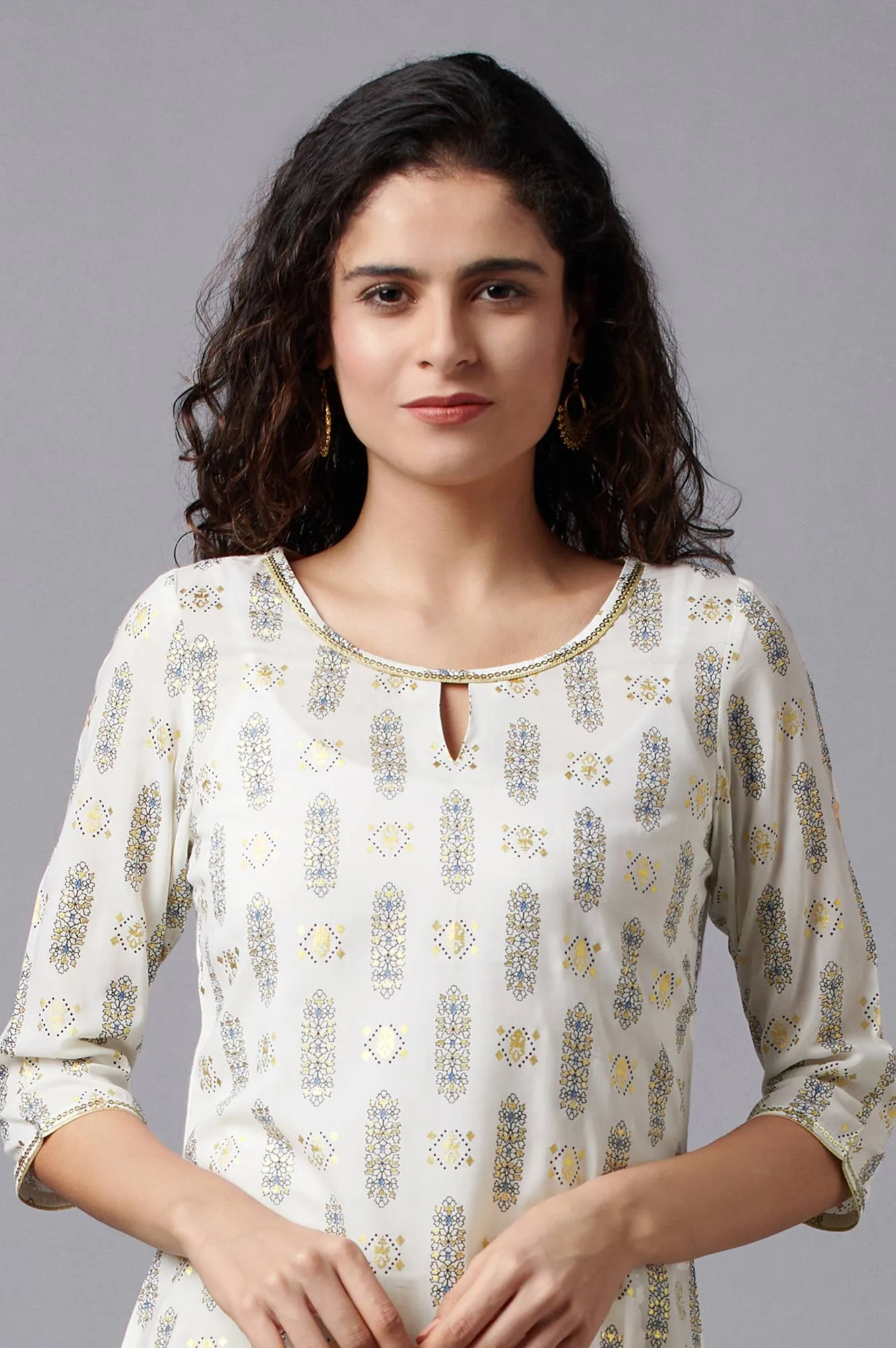 White Festive Ethnic kurta
