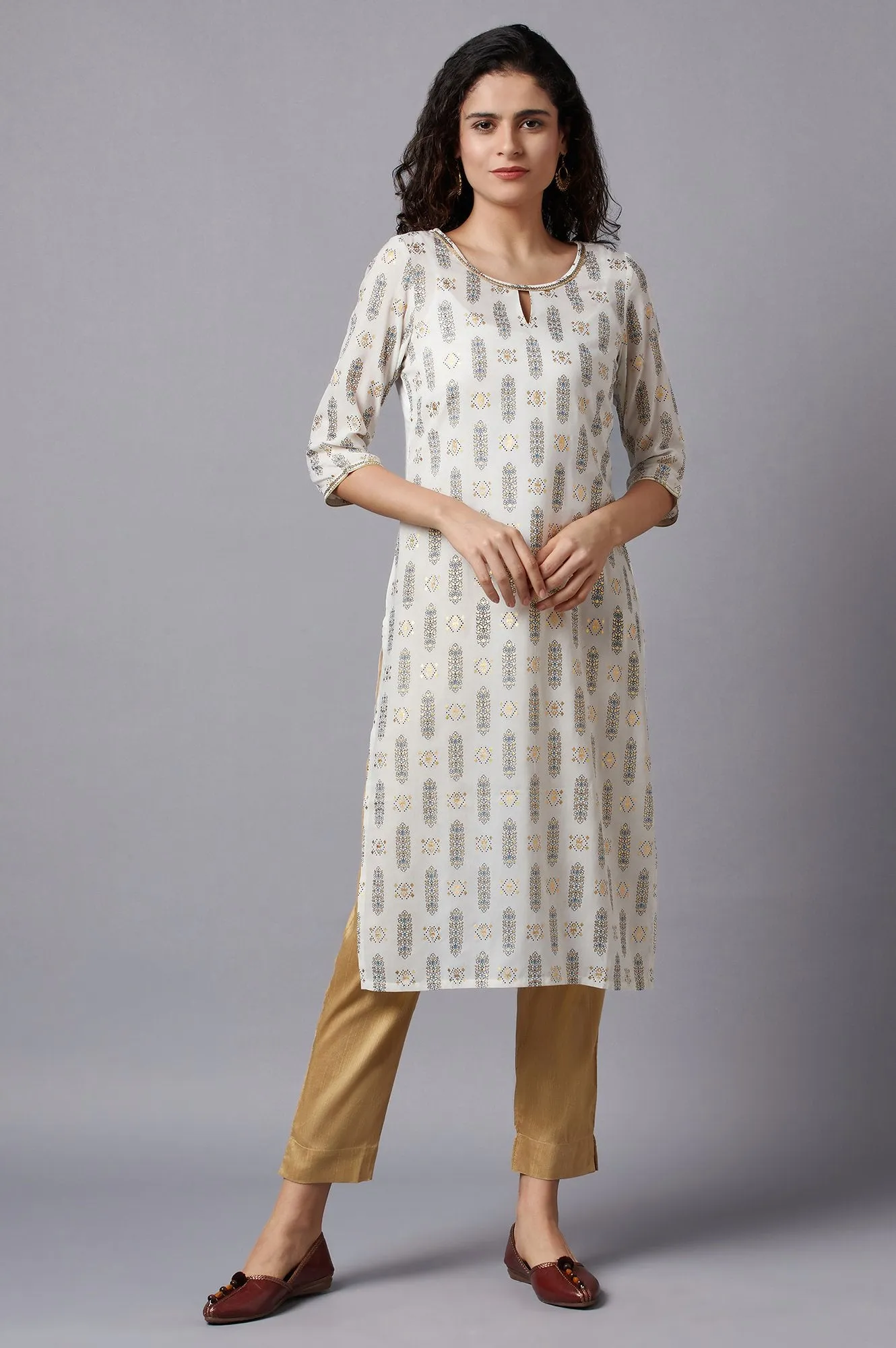 White Festive Ethnic kurta