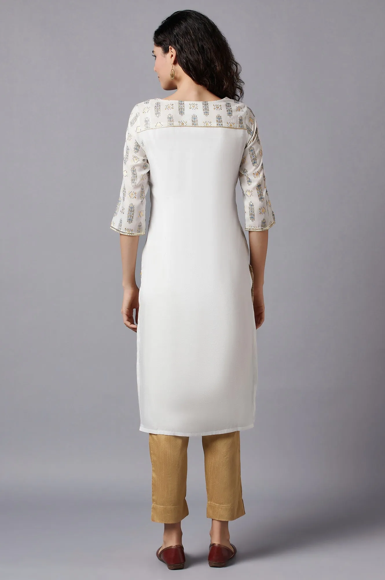White Festive Ethnic kurta