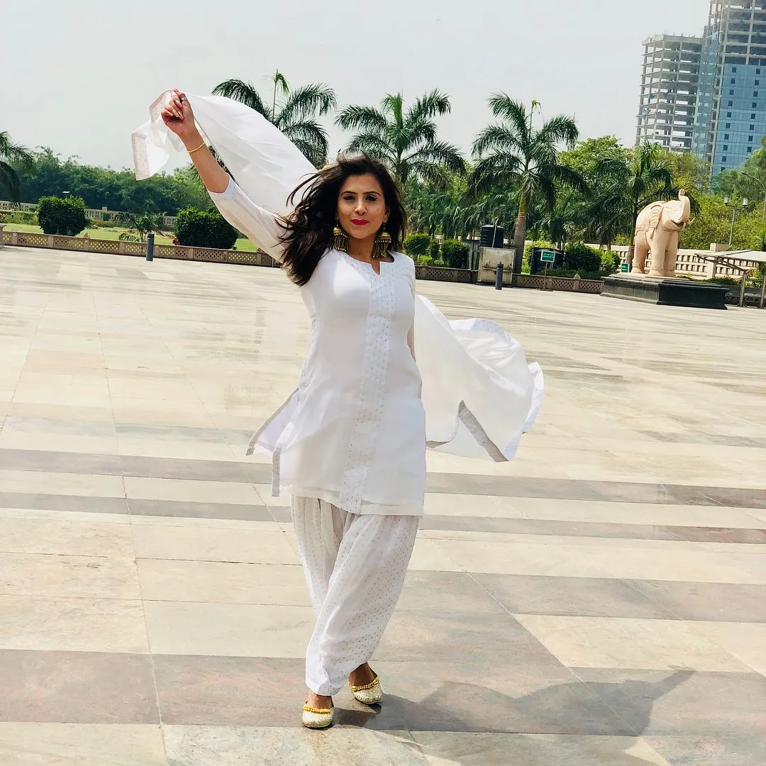 White Georgette Suit