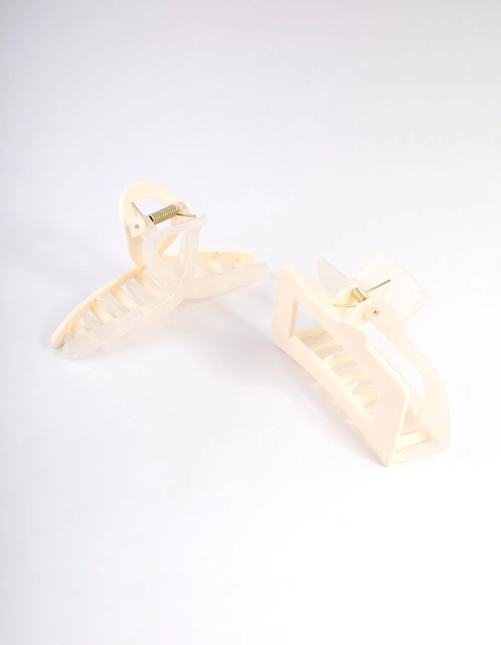 White Plastic Two Tone Claw Pack