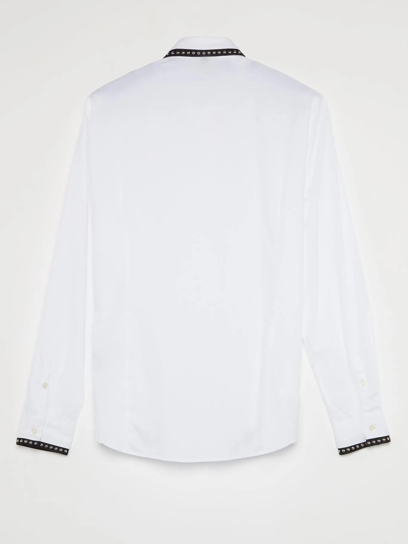 White Studded Trim Shirt