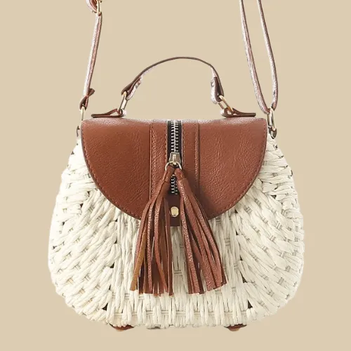 Wicker Crossbody Bag