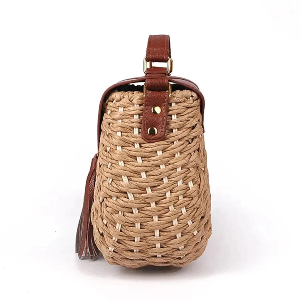 Wicker Crossbody Bag