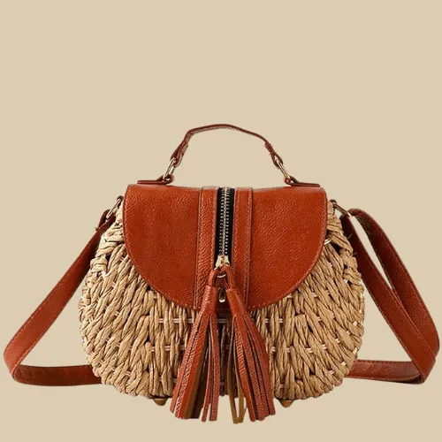 Wicker Crossbody Bag