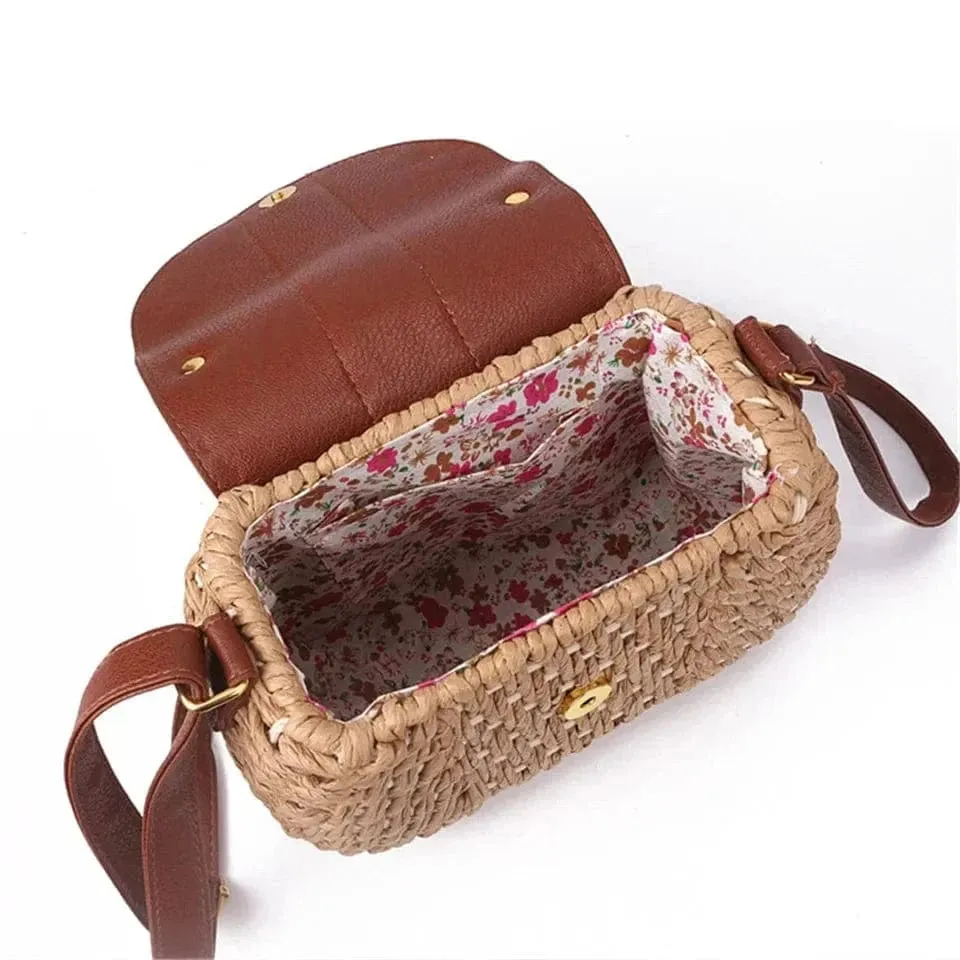 Wicker Crossbody Bag