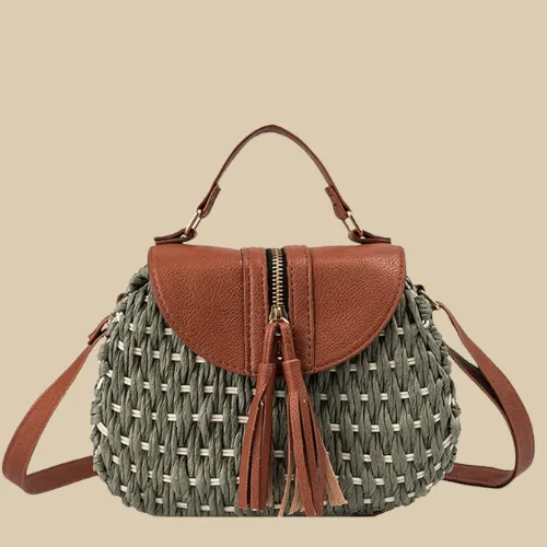 Wicker Crossbody Bag