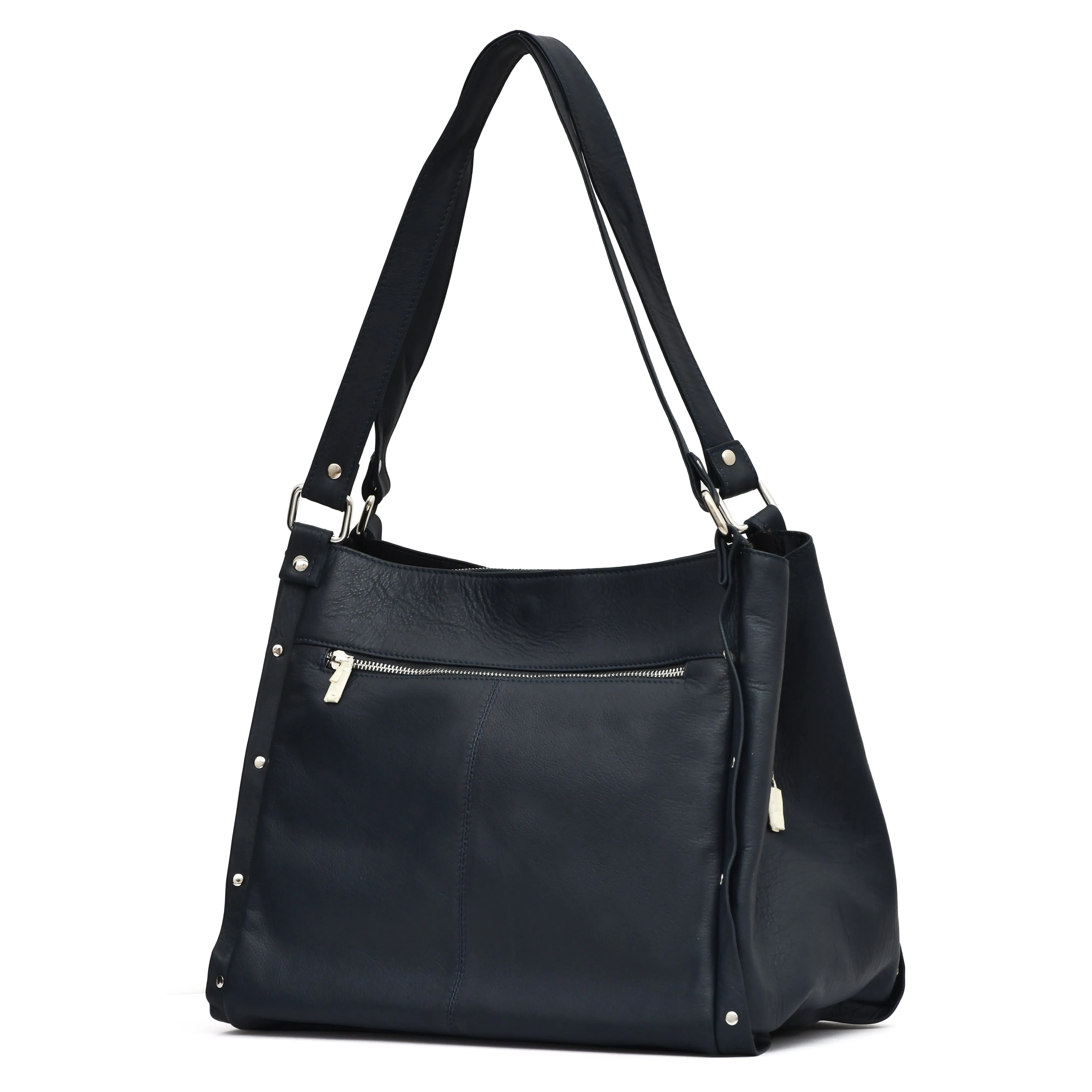 Women Black Large-Size Leather Bag Style Code 3001