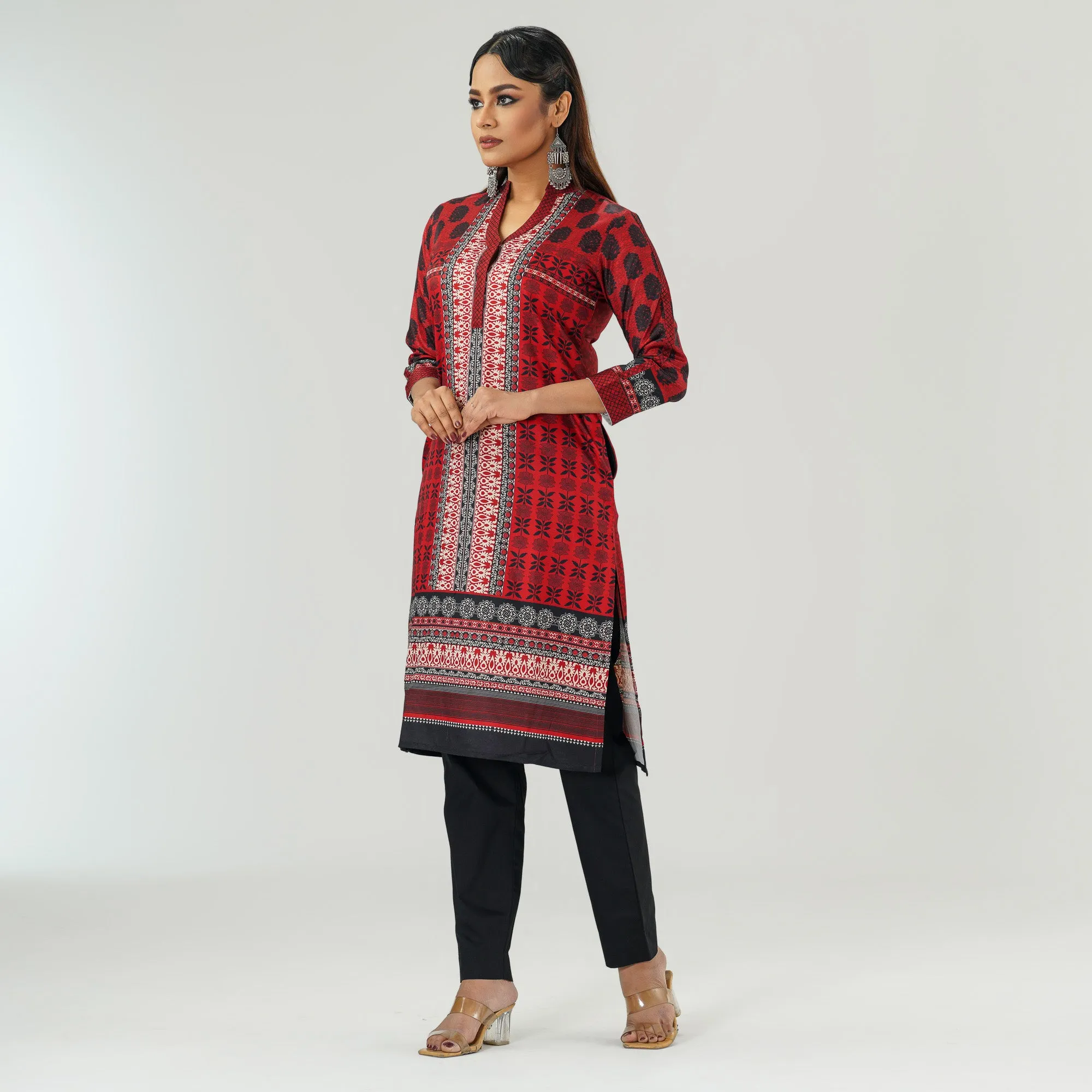 Womens Ethnic Maroon Kurti