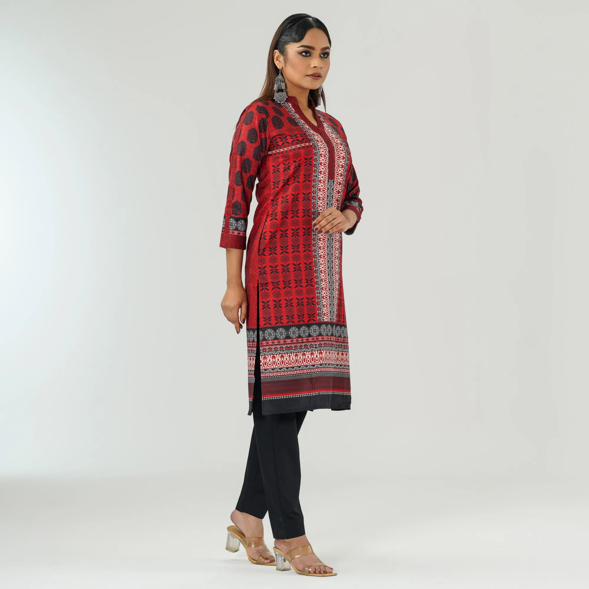 Womens Ethnic Maroon Kurti