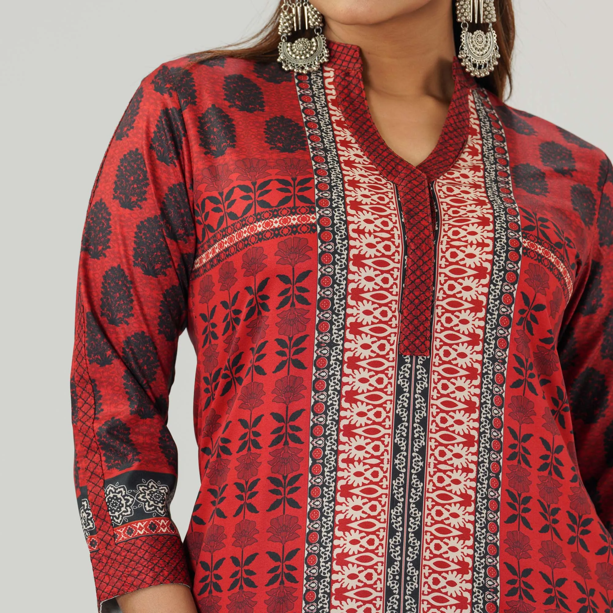 Womens Ethnic Maroon Kurti