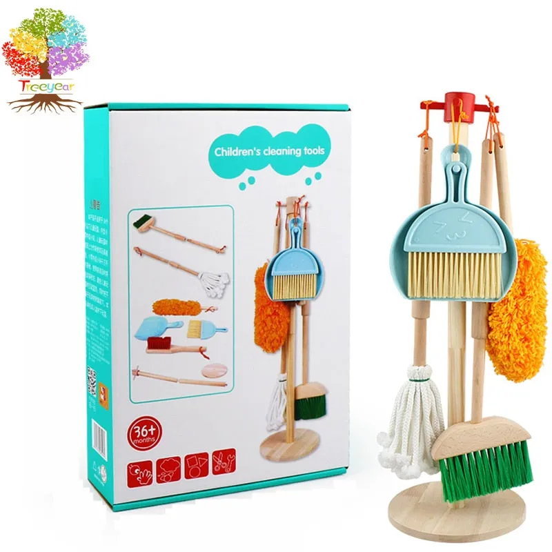 Wooden Detachable Toy Cleaning Set