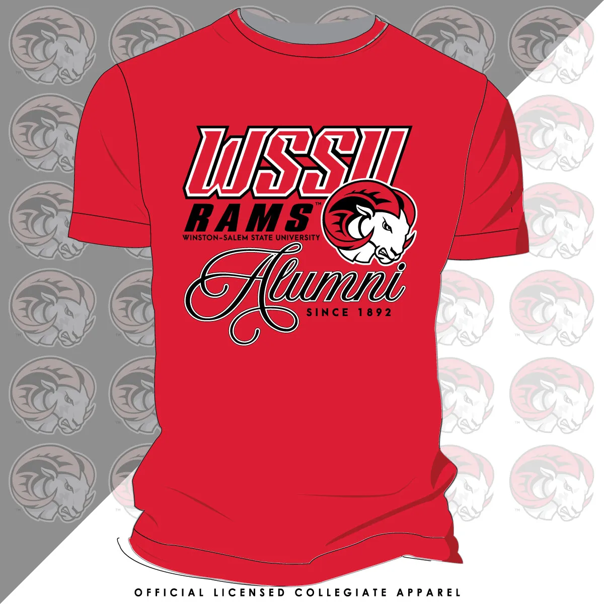 WSSU | Fancy ALUMNI Red Unisex Tees (**)