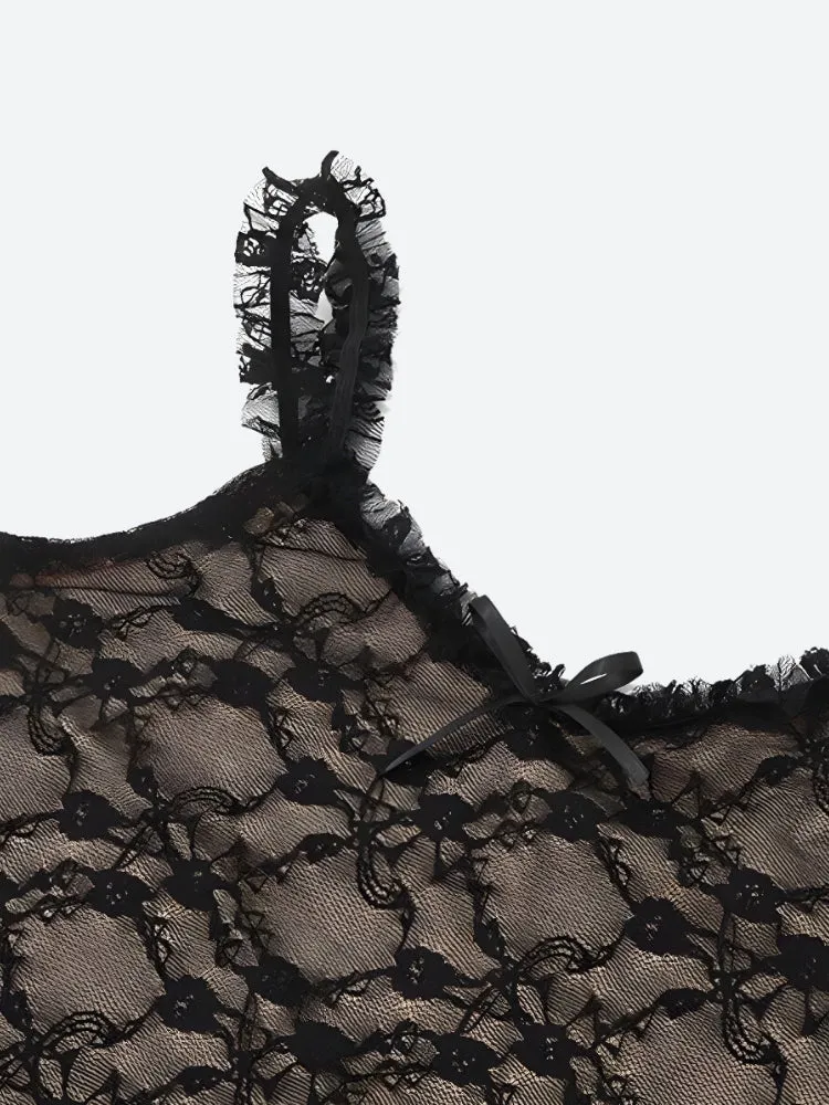 Y2K Lace Midi Dress