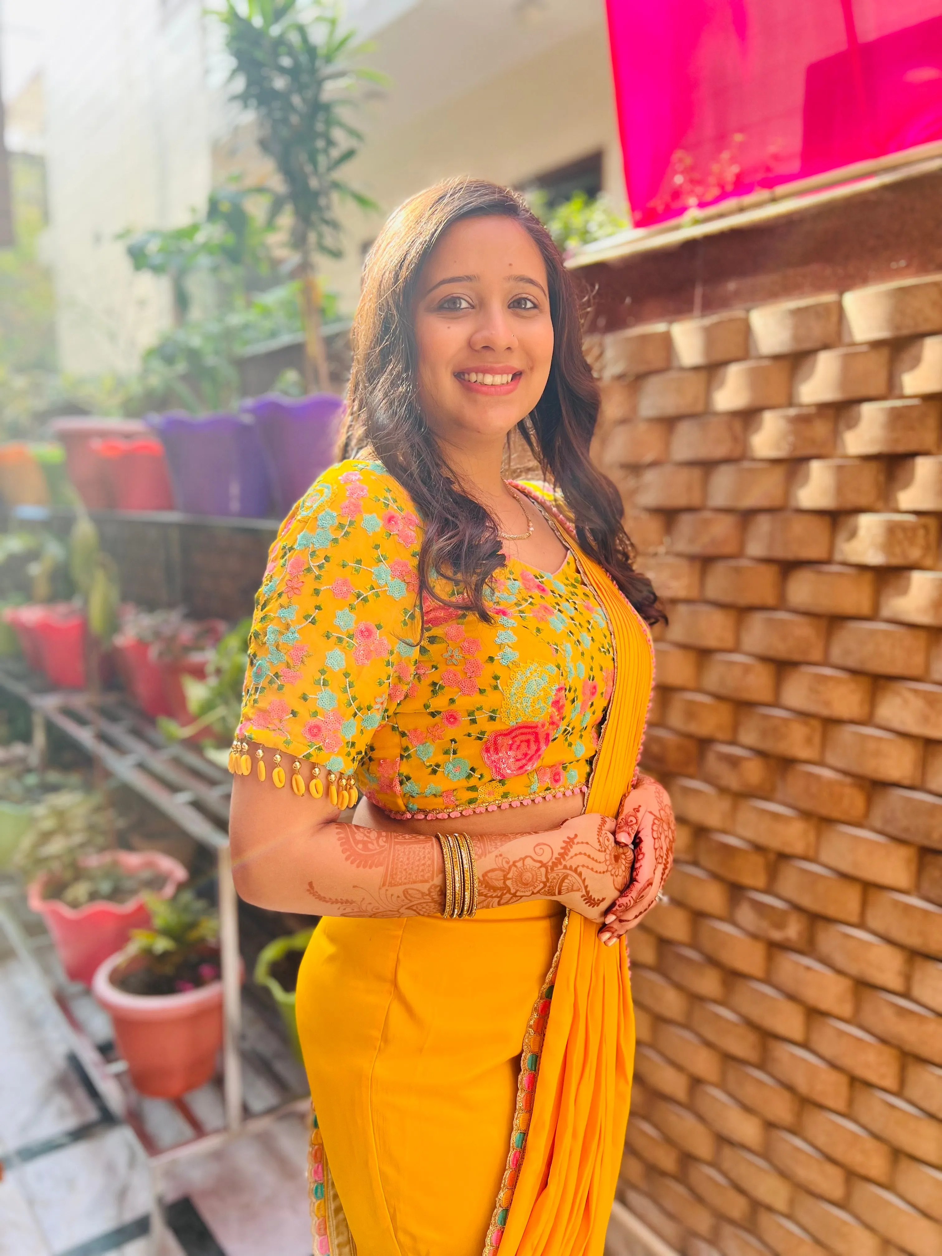 Yellow Garara Saree