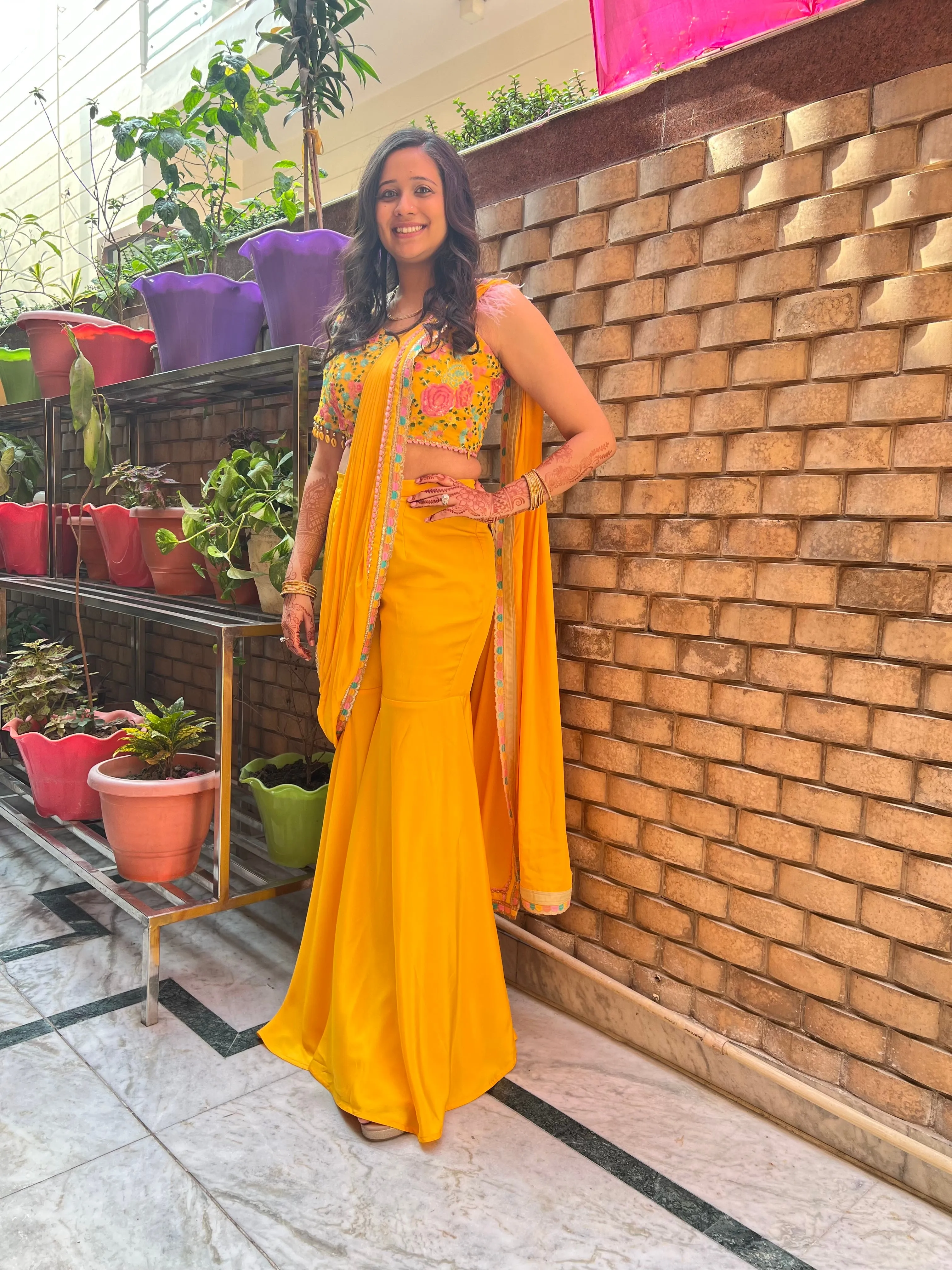 Yellow Garara Saree