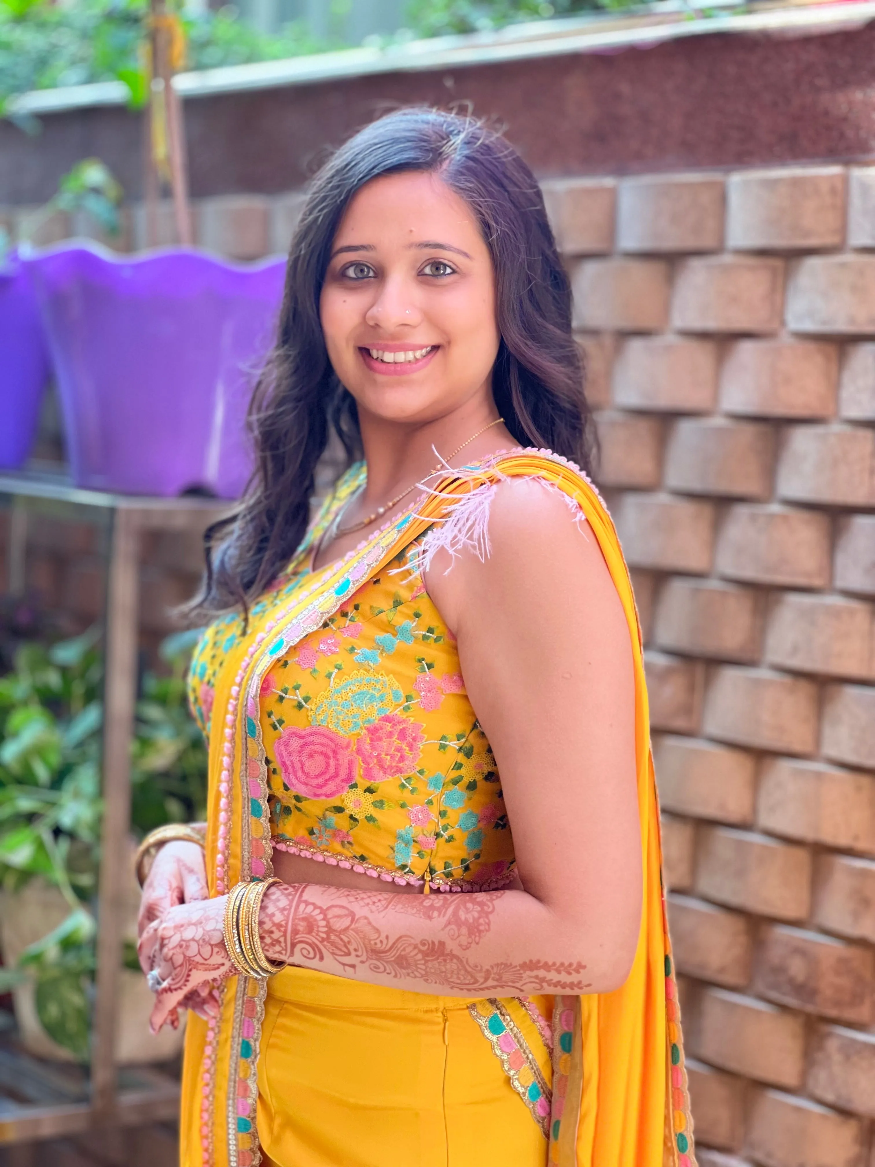 Yellow Garara Saree