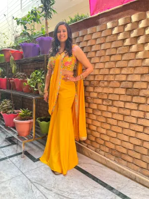 Yellow Garara Saree
