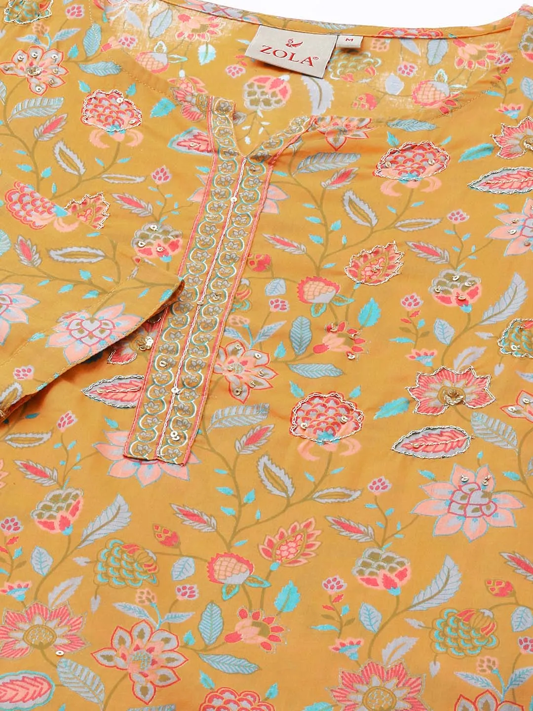 Yellow Kurta Set - Women Cotton Comfort Kurta Set - Zola