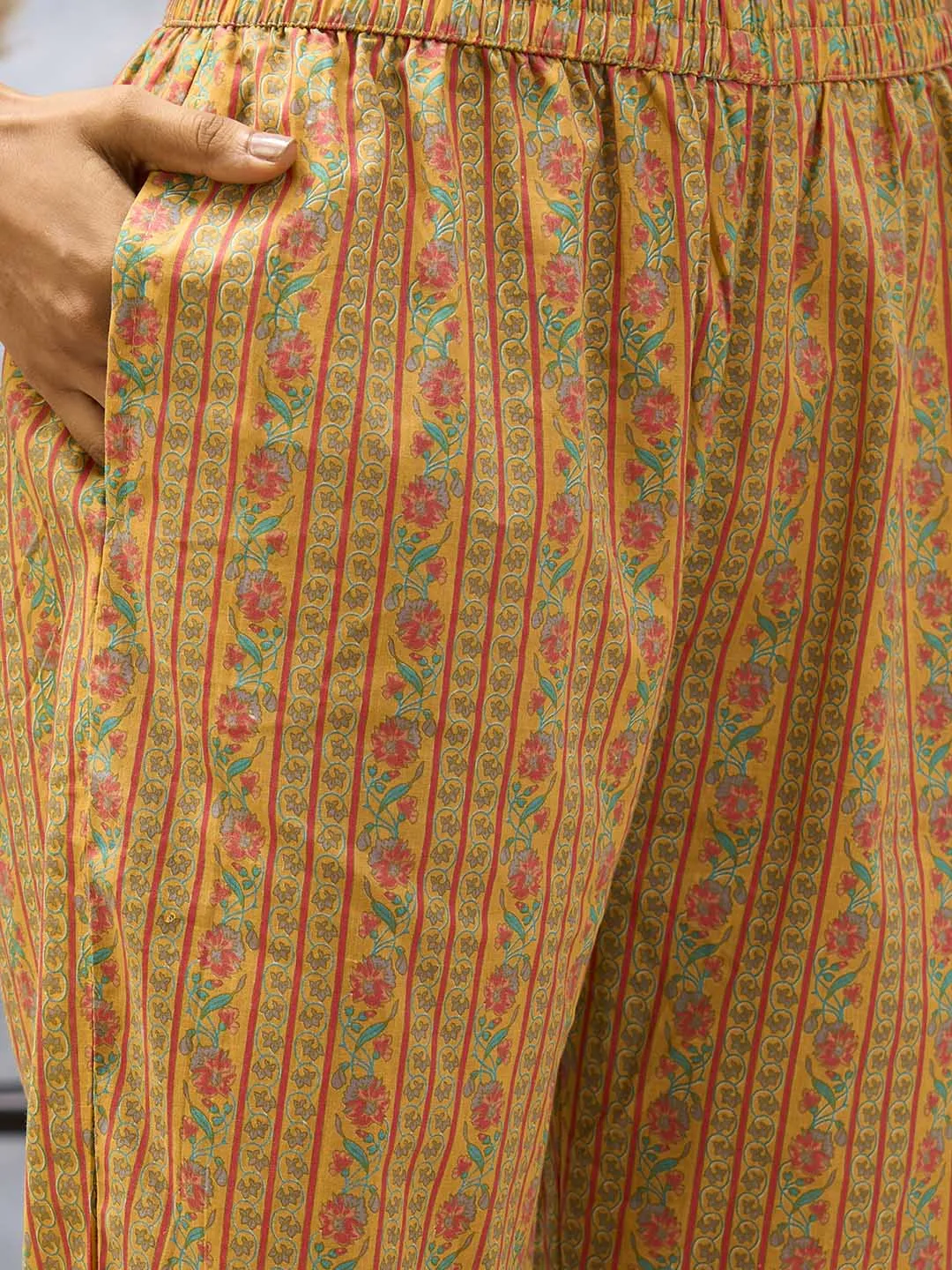 Yellow Kurta Set - Women Cotton Comfort Kurta Set - Zola